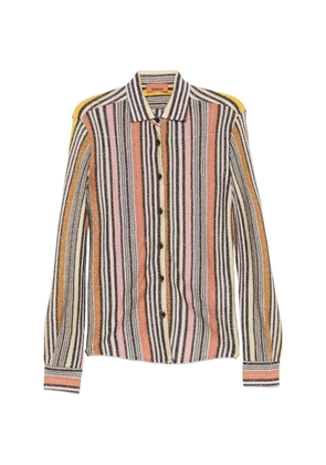 Missoni striped metallic-thread shirt - Brown
