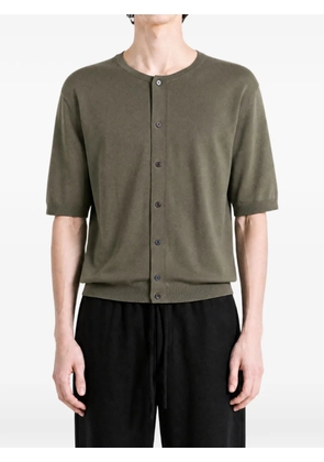 Auralee Giza short-sleeve cardigan - Green