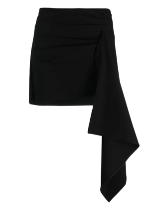 GAUGE81 Rivera asymmetric draped miniskirt - Black