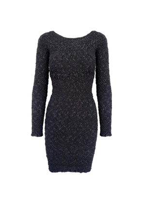 Contessa Mills Blair smocked long-sleeve dress - Black