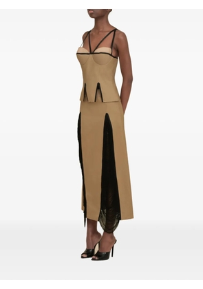 Contessa Mills Madeleine contrast-trim top - Neutrals