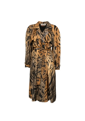A.N.G.E.L.O. Vintage Cult 1980s tiger-print belted coat - Neutrals