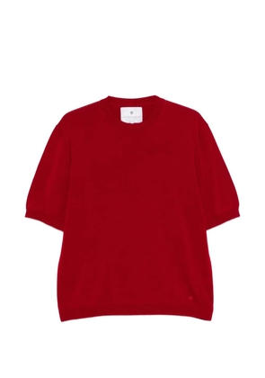 SEVEN GAUGE short-sleeve cotton sweater - Red