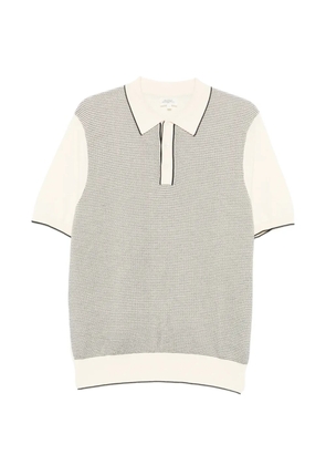 HARTFORD knitted jacquard polo shirt - Neutrals