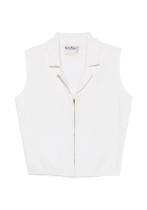 Ferragamo Pre-Owned 1980s zip-up sleeveless top and short - Neutrals