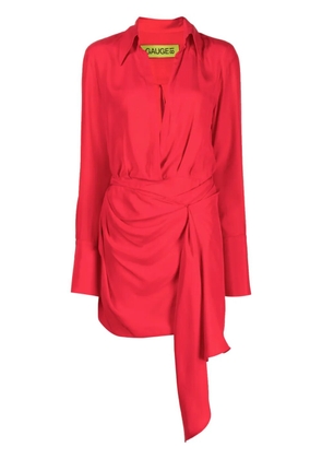 GAUGE81 Gravia silk mini dress - Red