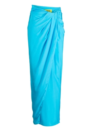 GAUGE81 Paita draped silk maxi skirt - Blue