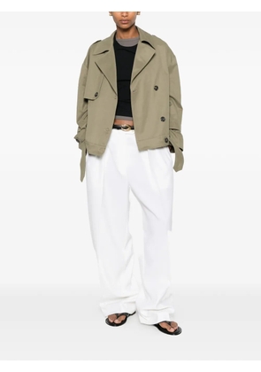 THE NINA STUDIO double-breasted belted jacket - Green