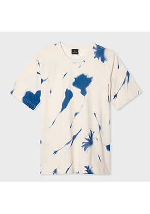 PS Paul Smith Ecru 'Cynotype Floral' T-Shirt White