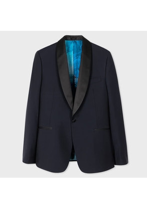 Paul Smith Tailored-Fit Dark Navy Wool-Mohair Evening Blazer Blue