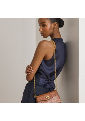 Croc-Embossed Tanner Crossbody Wallet