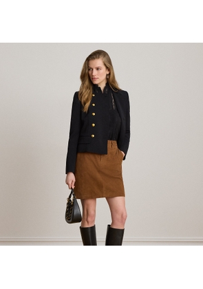 Goat-Suede Pencil Miniskirt