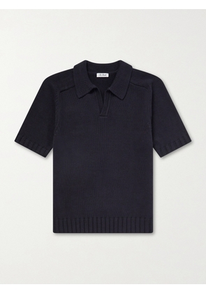 De Petrillo - Knitted Cotton Polo Shirt - Men - Blue - IT 46