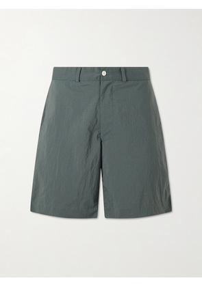 Beams Plus - Straight-Leg Checked Seersucker Shorts - Men - Green - S