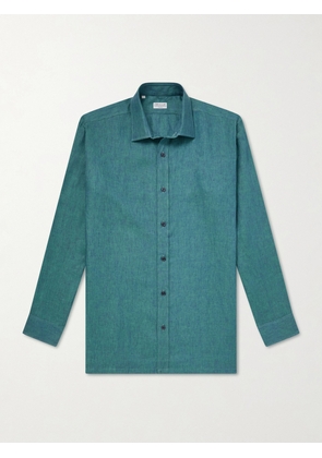 Charvet - Linen Shirt - Men - Green - EU 38