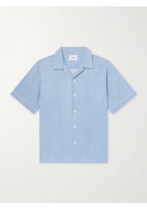 NN07 - Julio SS 5765 Camp-Collar Cotton Chambray Shirt - Men - Blue - S
