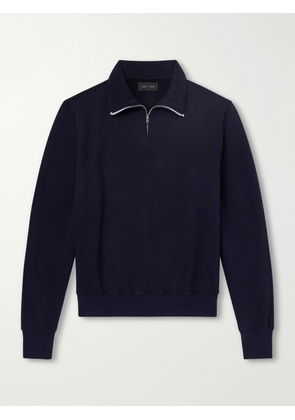 Les Tien - Yacht Garment-Dyed Cotton-Jersey Half-Zip Sweatshirt - Men - Blue - S