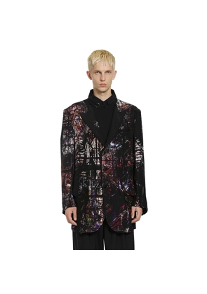Stained Glass Printed Message Blazer