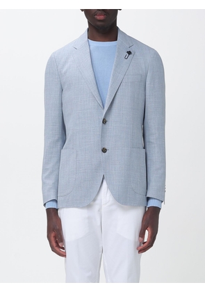 LARDINI Jacket Men color Gnawed Blue
