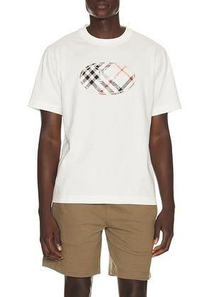 Burberry Ryan Knightstamp T-Shirt in Chalk - Ivory. Size L (also in S, M, XL/1X, XXL/2X).
