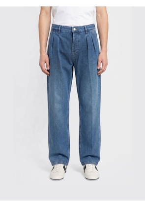 MARINE SERRE Jeans Men color Gnawed Blue