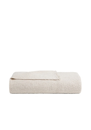 Parachute Cotton Boucle Throw in Heathered Oatmeal - Cream. Size all.