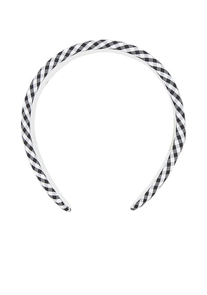 Emi Jay Halo Headband in Navy Gingham - Navy. Size all.