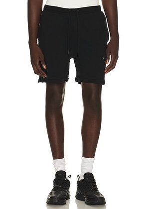 Whitespace Fleece Shorts in Black - Black. Size S (also in M, L, XL/1X, XXL/2X).