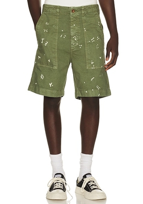 President's Bermuda Fatigue Dust Shorts in Olive - Green. Size 32 (also in 30, 34, 36).