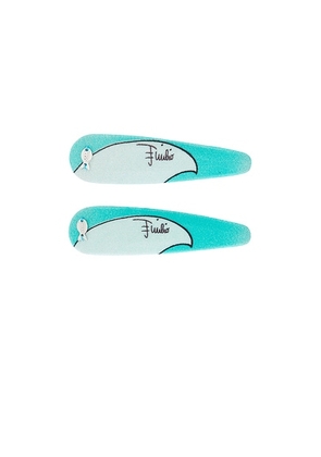 Emilio Pucci Hair Clips in Turquoise - Blue. Size all.