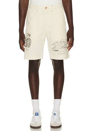 President's Bermuda Fatigue Shorts in Ecru - Cream. Size 36 (also in 32, 34).