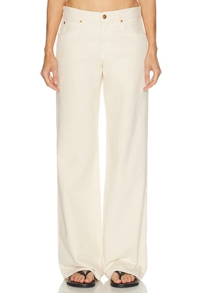 SLVRLAKE Mica Wide Leg in Ecru - Beige. Size 30 (also in ).