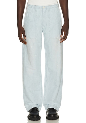 President's Fatigue Original Chambray Pants in Painter Stone - Blue. Size 34 (also in 32).