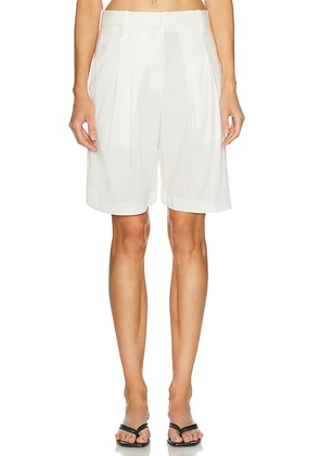 EAVES Iyla Long Short in White - White. Size XL (also in XXS, XS, S, M, L).