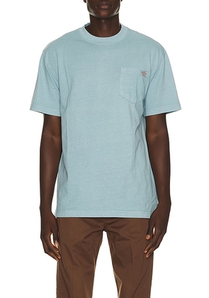 Dickies Heavy Weight Pocket Tee in Glacier Lake - Baby Blue. Size XL/1X (also in S, M, L, XXL/2X).