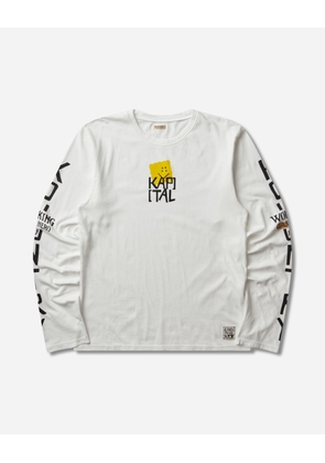 Men s 20/-Jersey Crew Longsleeve T-Shirt (Peckish Kap) White / Yellow