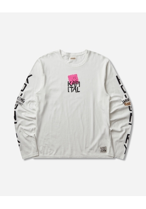 Men s 20/-Jersey Crew Longsleeve T-Shirt (Peckish Kap) White / Pink