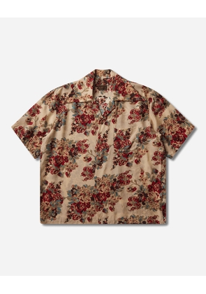 Men s Silk Rayon Champetre Amaterasu Wrangle Collar Aloha Shirt Ecru