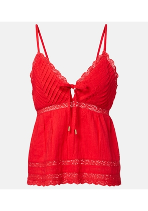 Melissa Odabash Beatrice cotton and linen top