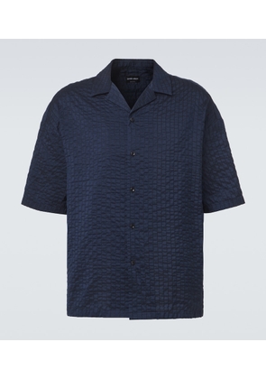 Giorgio Armani Seersucker bowling shirt