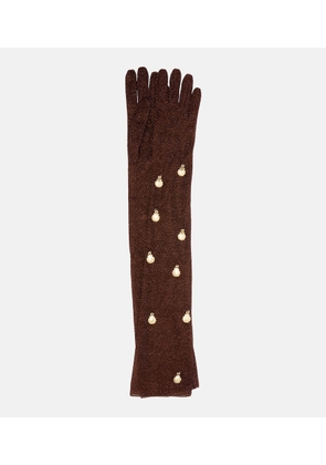 Oseree Lumiere embellished gloves