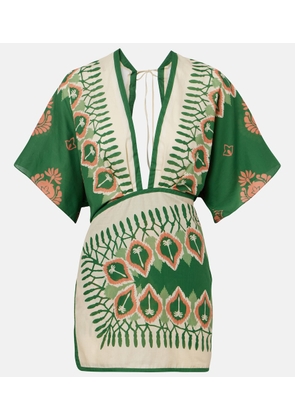 Johanna Ortiz Printed cotton minidress