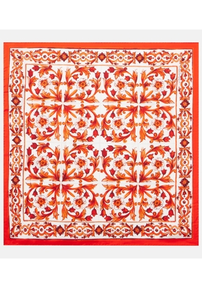 Dolce&Gabbana Majolica silk twill scarf