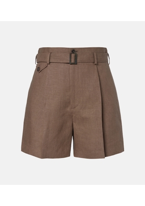 Ralph Lauren Collection Denise belted linen shorts