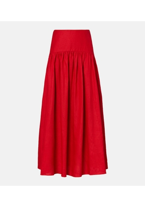 Staud Procida linen maxi skirt
