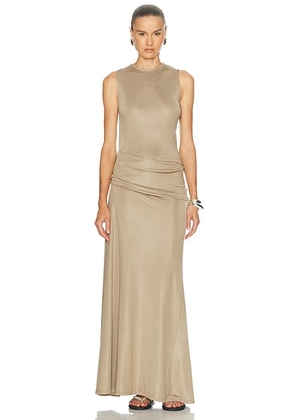 TOVE Lelani Dress in Bronze - Metallic Gold. Size 40 (also in 34, 36, 42).