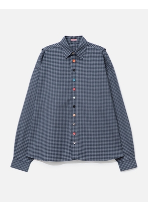 Blue Detachable Shirt With Special Buttons