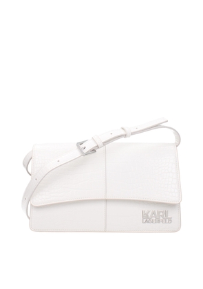 Karl Lagerfeld White Polyethylene Crossbody Bag