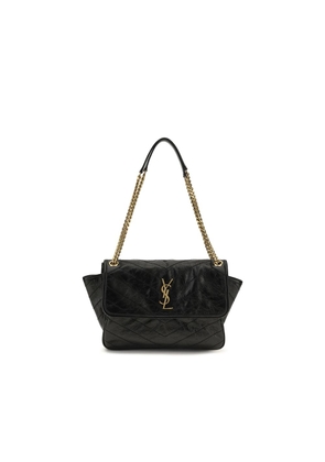 Saint Laurent Black Calf Leather Bos Taurus Shoulder Bag