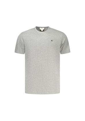 Calvin Klein Gray Cotton Men's T-Shirt - S